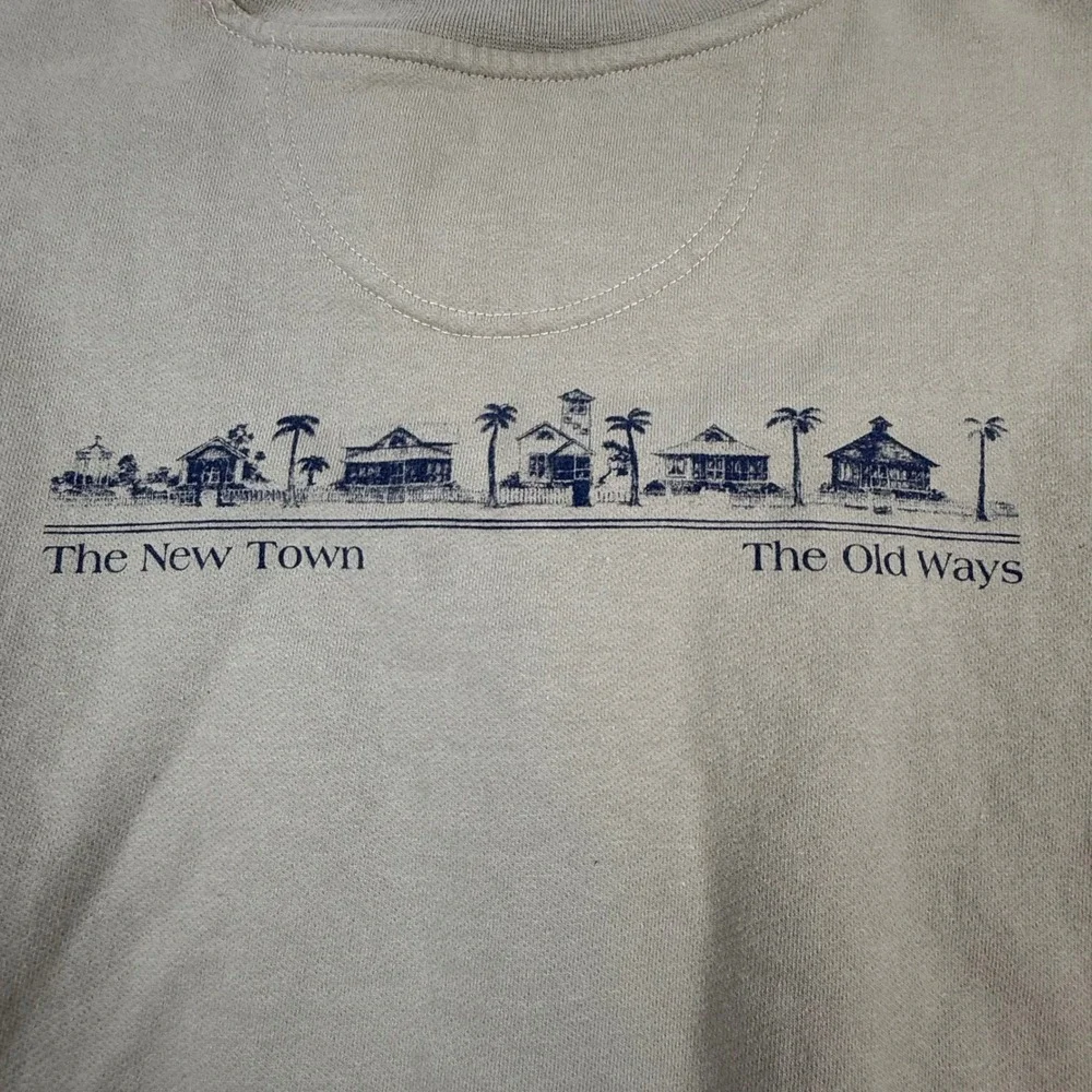 The Seaside Style Womens Medium Sage Green Graphic Crewneck Sweatshirt USA Made - Picture 5 of 9